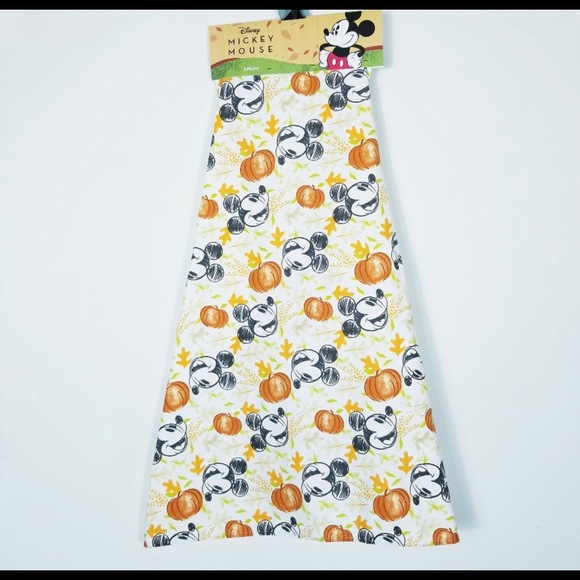 NWT! Disney Fall Pumpkin Mickey Mouse Apron